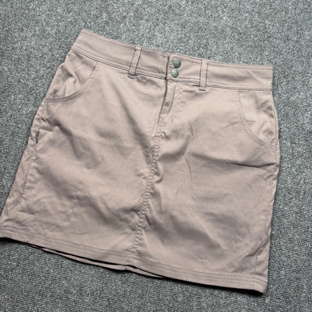 Prana Skort Women 8 Gray Zion Stretch Hiking Active Outdoor Skirt